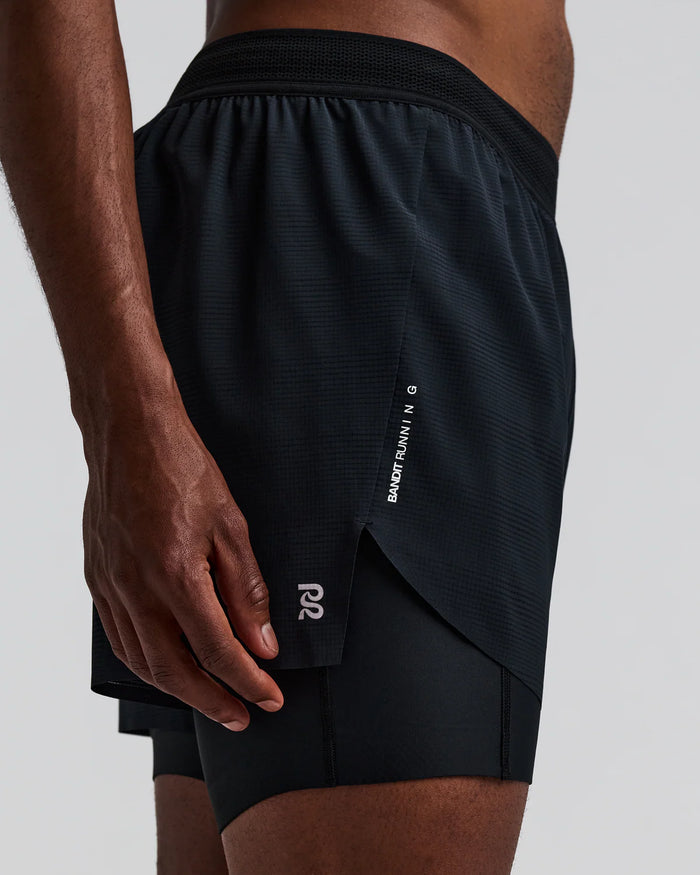 Men's CoolGrid™ 2-in-1 Run Short - Black