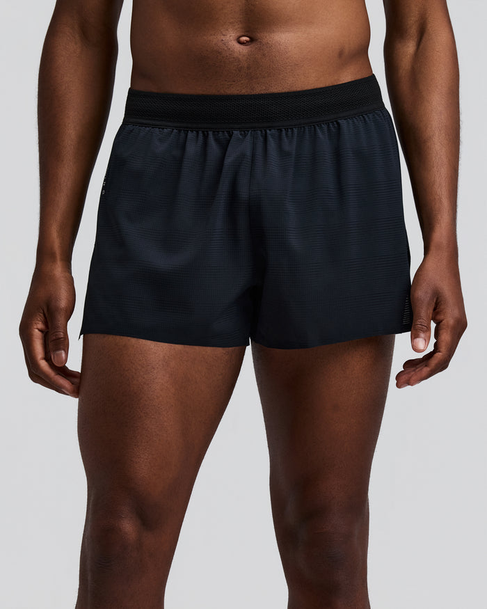 Men's CoolGrid™ 3" Split Short - Black