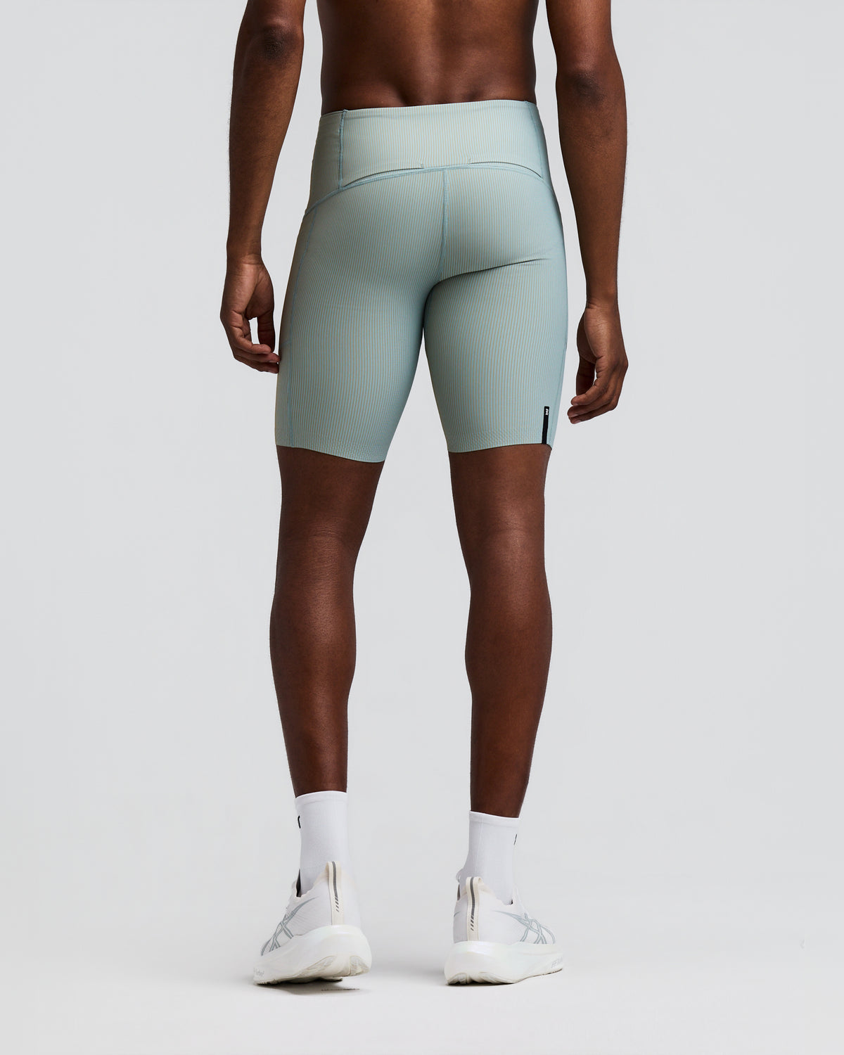Men's Striped Cadence™ Half Tights - Lagoon / Copal