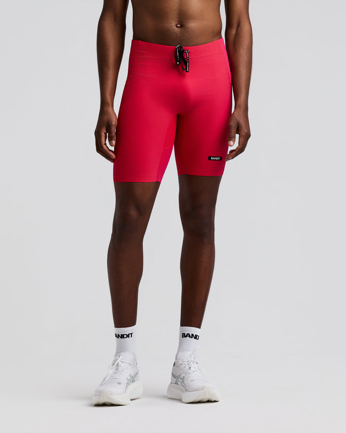 Men's Striped Cadence™ Half Tights - Poppy / Azalea