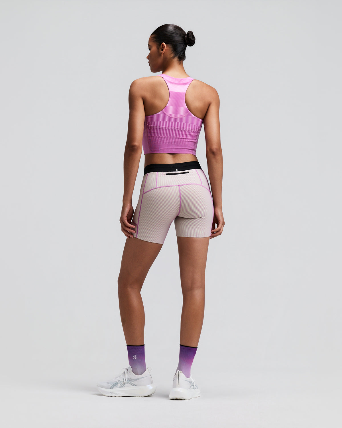 Women's Vanisher™ V-Neck Race Crop - Growing Grid - Orchid