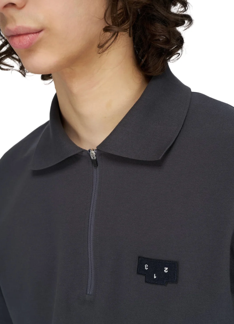 Polo Run Shirt — Men — Off Black