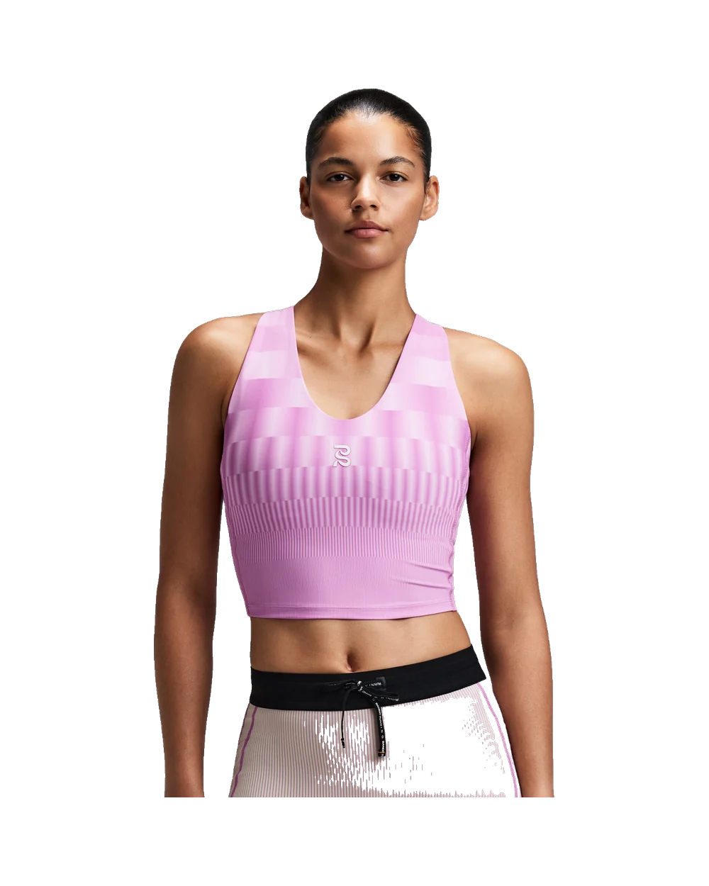 Women's Vanisher™ V-Neck Race Crop - Growing Grid - Orchid