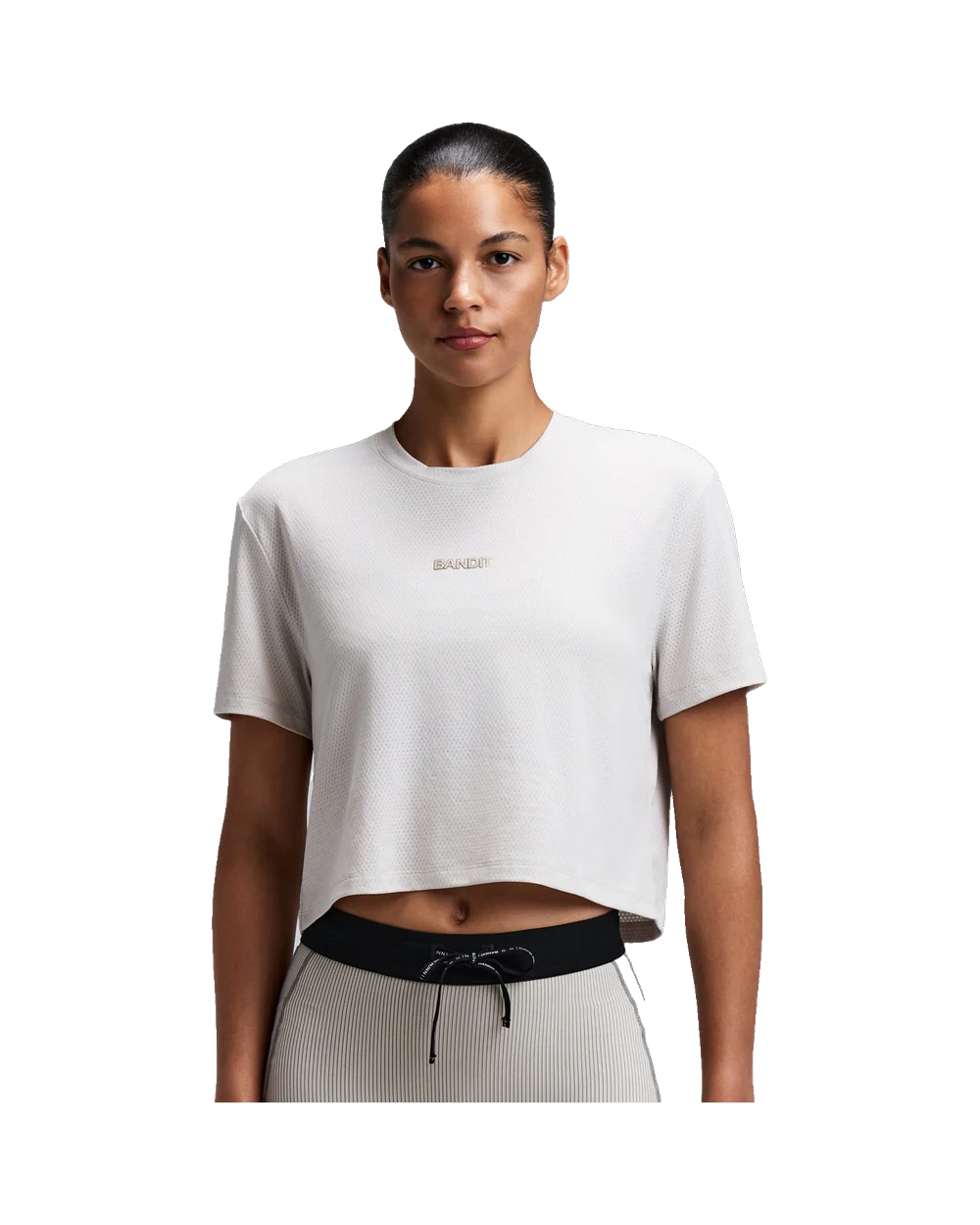 Women's Micromesh™ Cropped Run Tee - Plaster