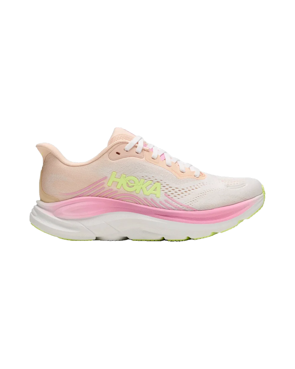 HOKA Clifton 11 — Mujer — Tangerine Glow/White
