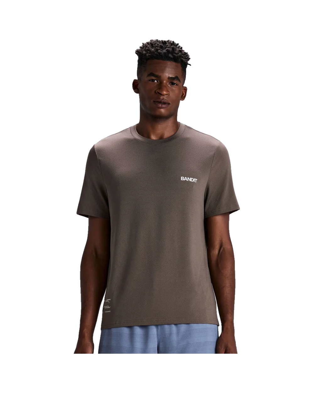 MEN MICROMESH RUN TEE - COCOA