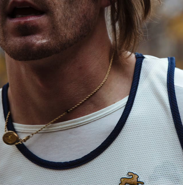 MEN VAN CORTLANDT SINGLET -IVORY/NAVY