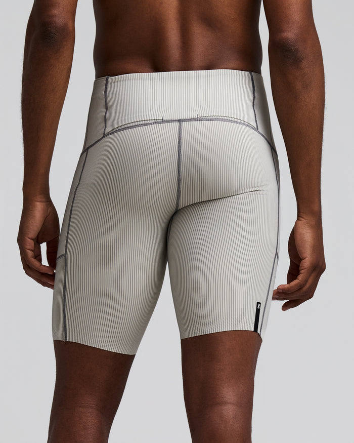 Men's Striped Cadence™ Half Tights - Plaster / Slate