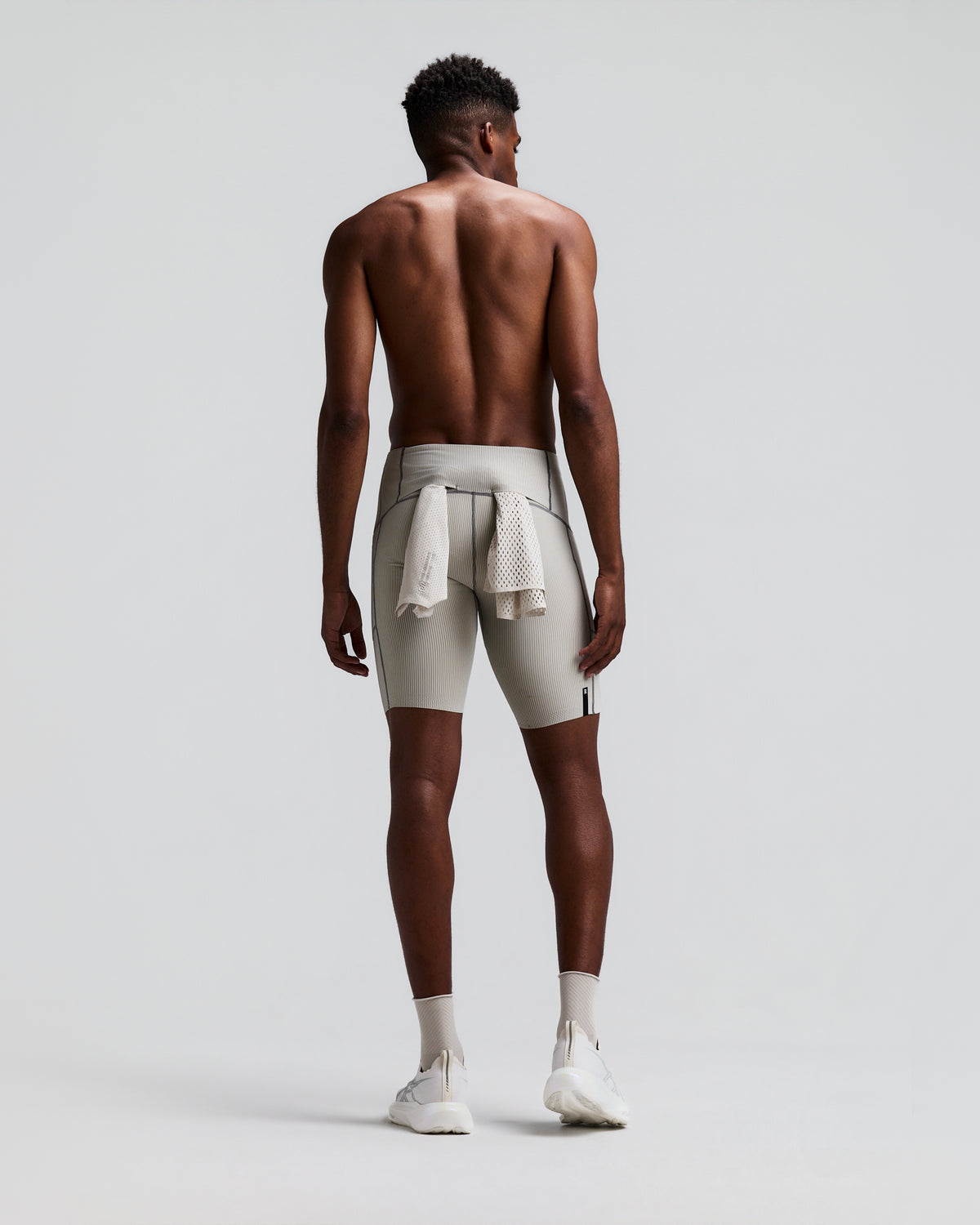 Men's Striped Cadence™ Half Tights - Plaster / Slate