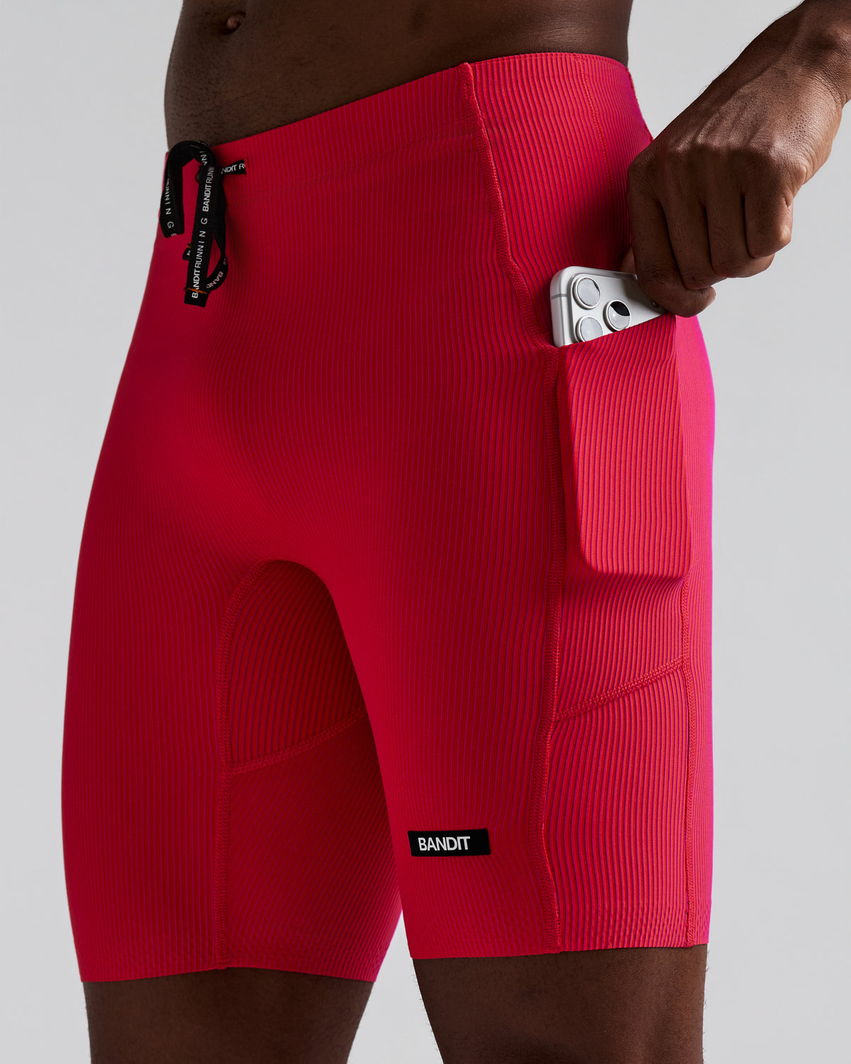 Men's Striped Cadence™ Half Tights - Poppy / Azalea