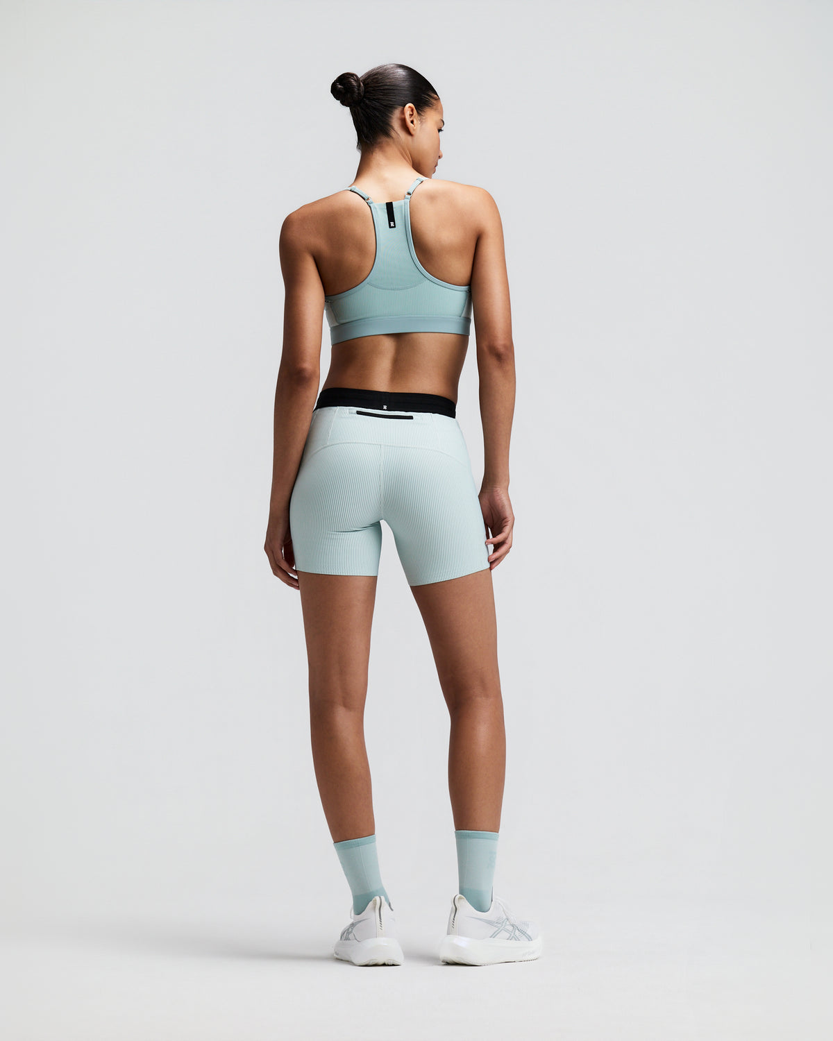 Women's Striped Cadence™ 5" Compression Shorts - Mist / Lagoon