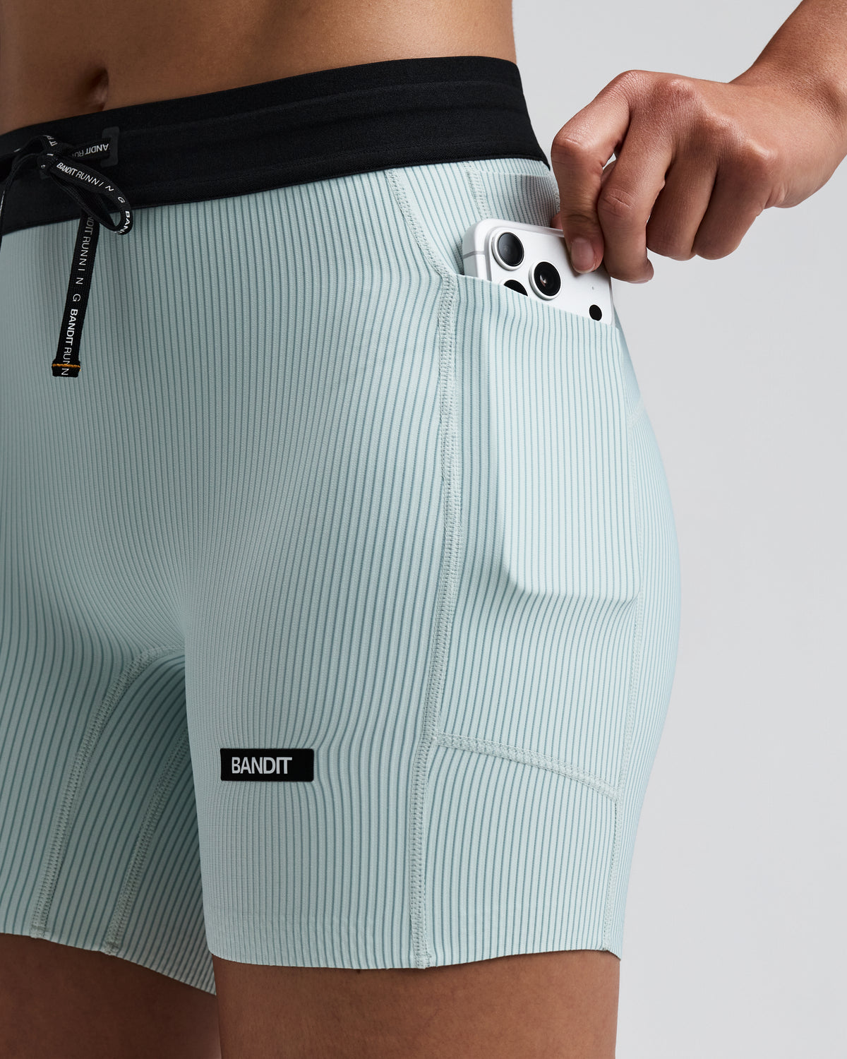 Women's Striped Cadence™ 5" Compression Shorts - Mist / Lagoon
