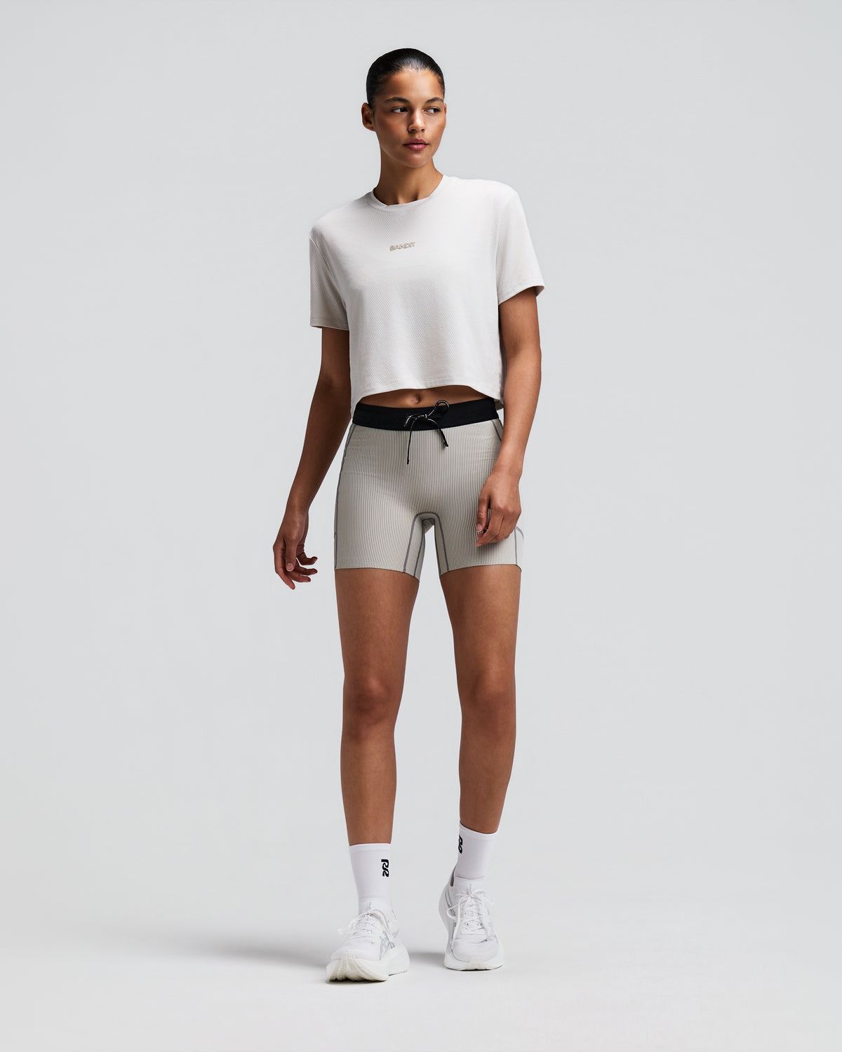 Women's Micromesh™ Cropped Run Tee - Plaster