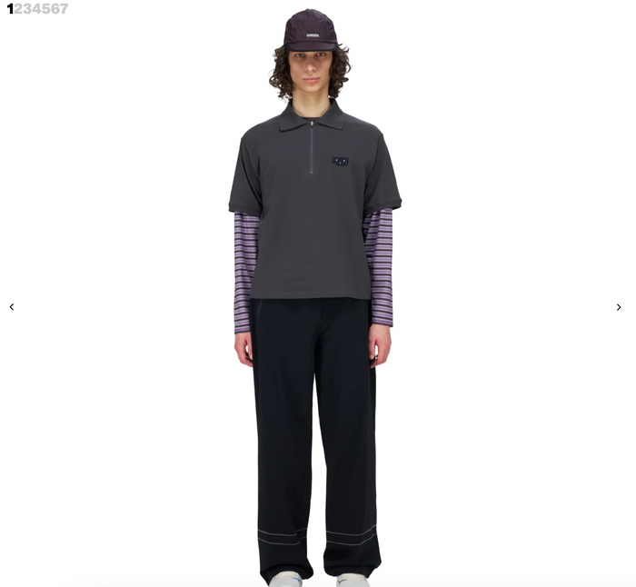 Polo Run Shirt — Men — Off Black