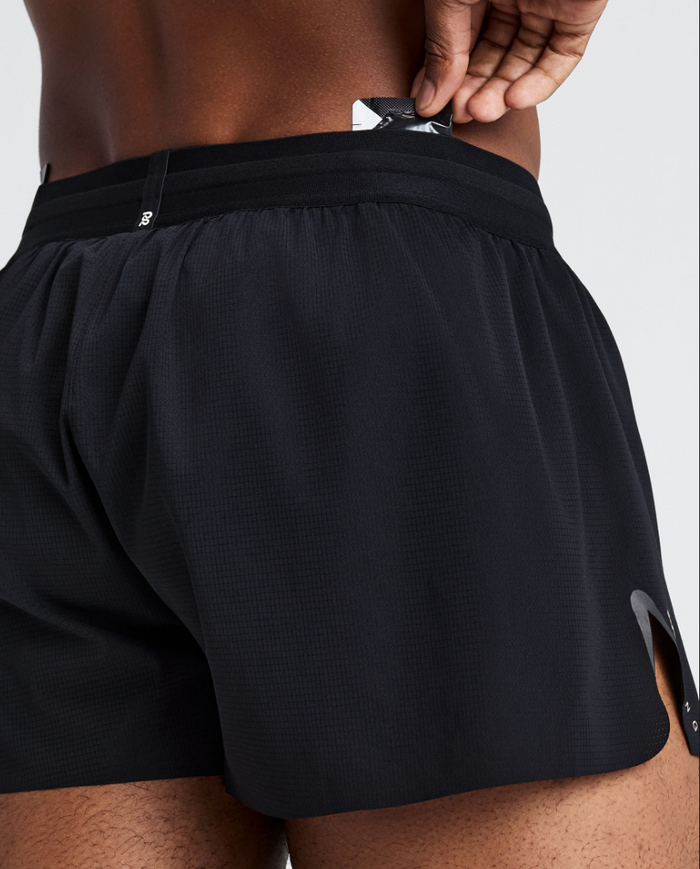 MEN RIPSPEED 3" SPLIT SHORTS - BLACK