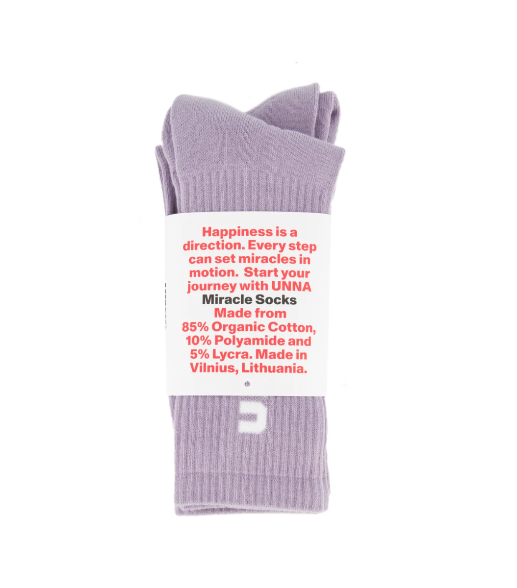 Miracle Socks 2-Pack — Unisex — Fog Grey/Purple Haze