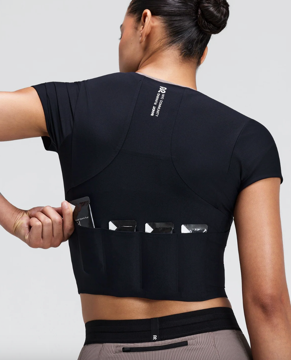 WOMEN ADAPTO 2-WAY ZIP RACE TOP - BLACK