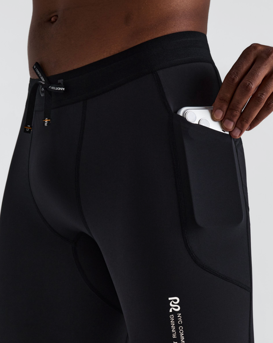 MEN SOLITE QUARTER TIGHTS - BLACK