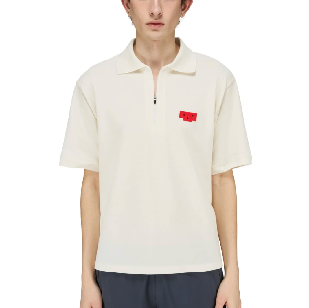 Polo Run Shirt — Men — Vanilla White