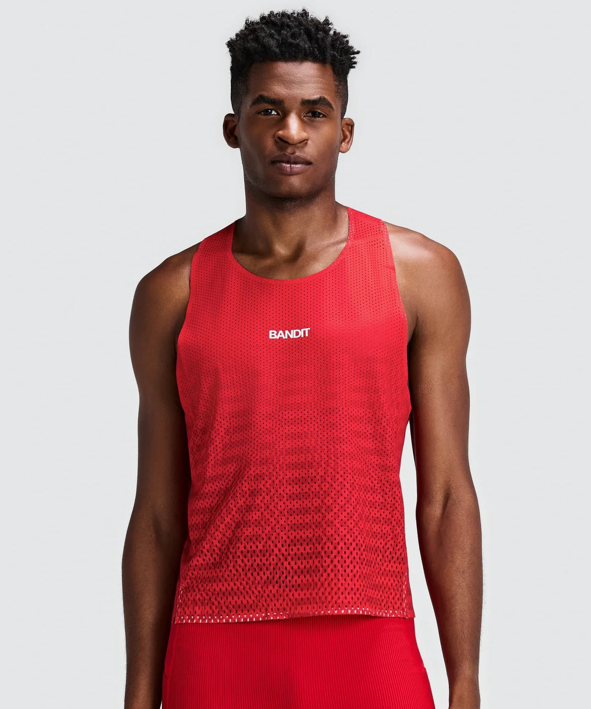 MEN SHREDDER SHORTY RACE SINGLET - OXIDE RED