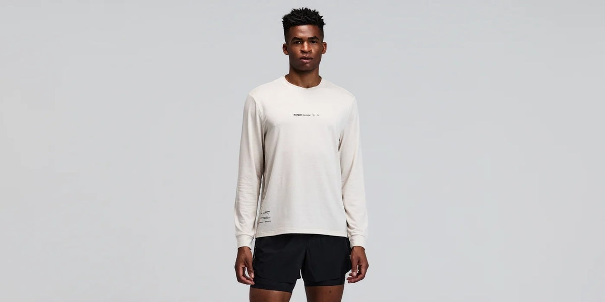 MICROMESH LONG SLEEVE PERFORMANCE TEE - CHAMPAGNE