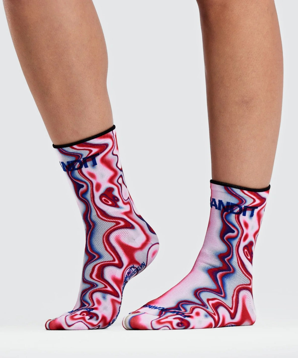 LITE RUN QUARTER SOCK - MELTED STRIPE GRADIENT