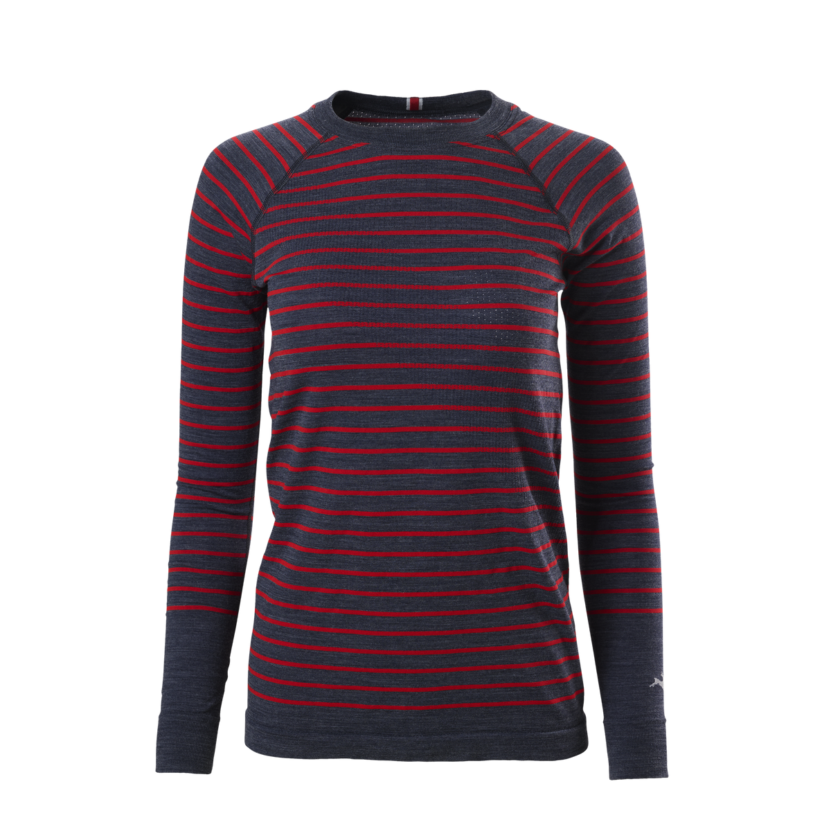 WOMEN BRIGHTON BASE LAYER - NAVY/RACING RED STRIPE