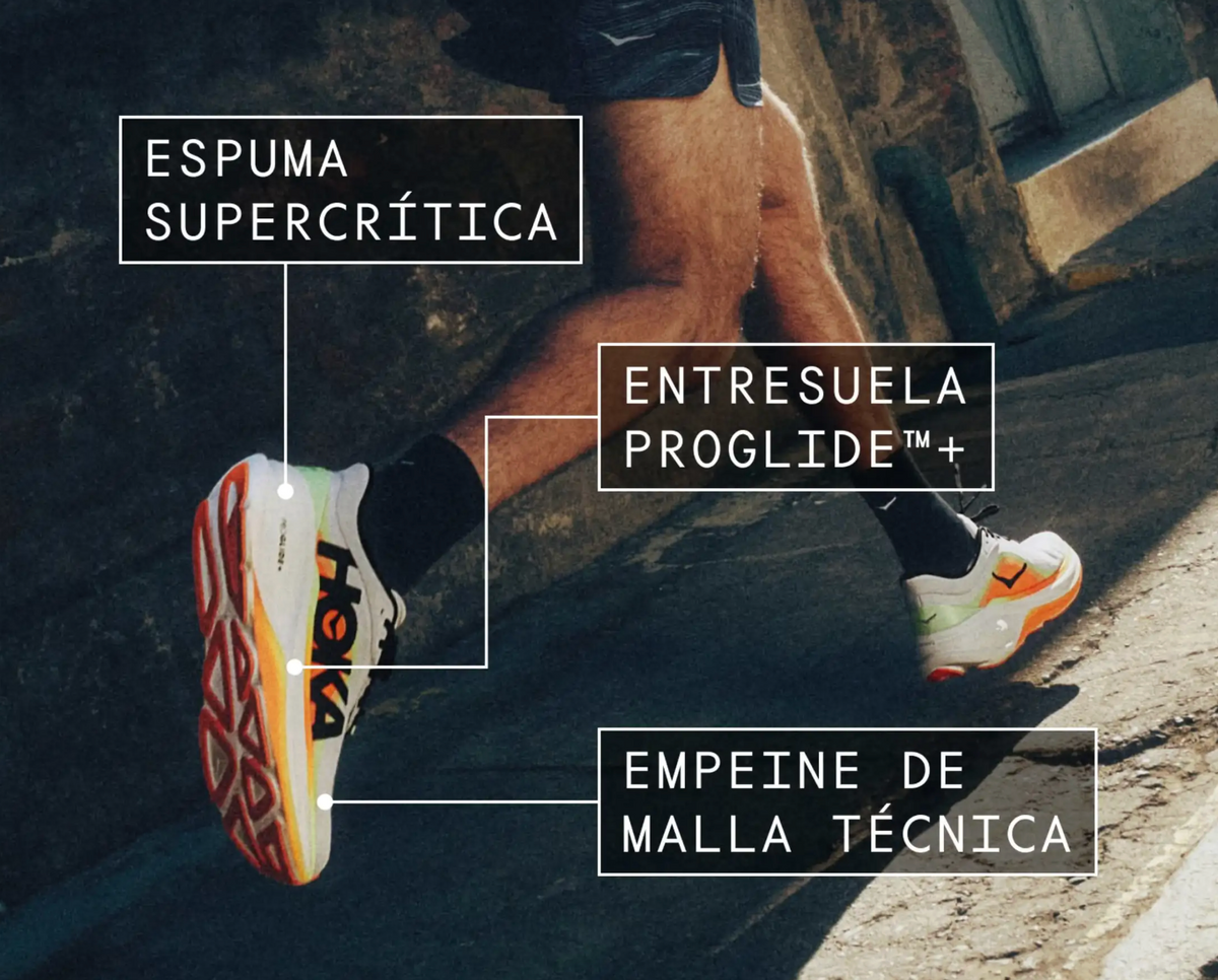 HOKA Clifton PRO — Hombre — Cosmic Grey/Black