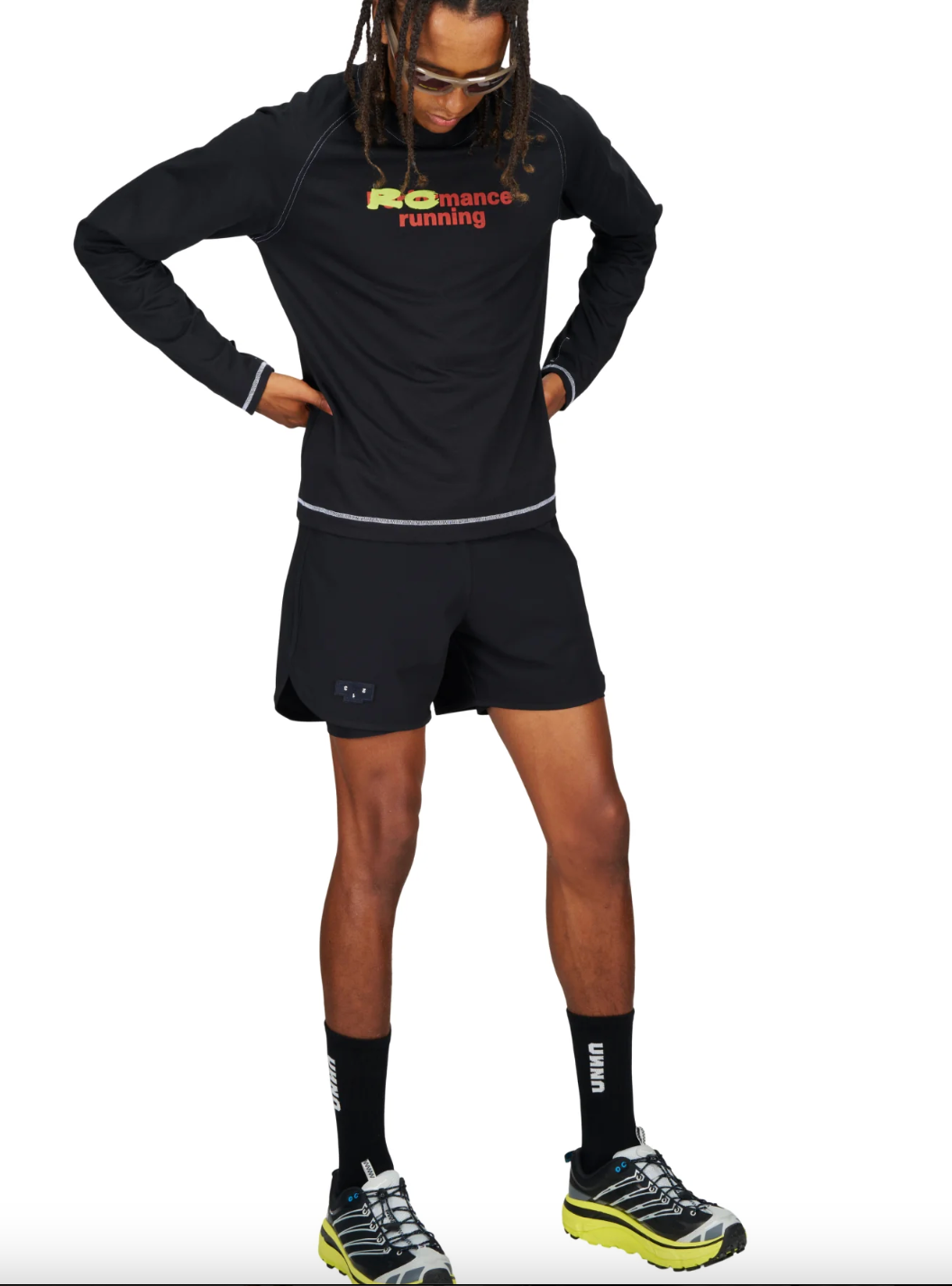 Flow Run Shorts 3" — Unisex — Black