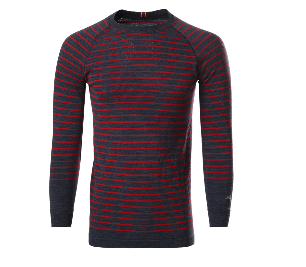 MEN BRIGHTON BASE LAYER - NAVY/RACING RED STRIPE