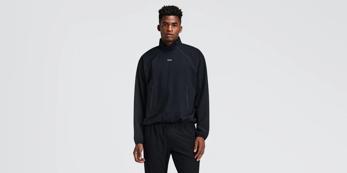 MEN HITAISHO ASYMMETRIC ZIP PULLOVER - BLACK