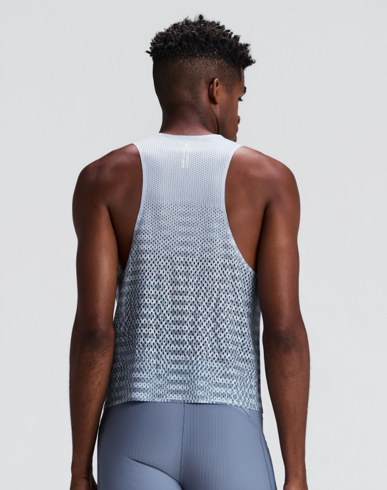 MEN SHREDDER SHORTY RACE SINGLET - PAVILION BLUE