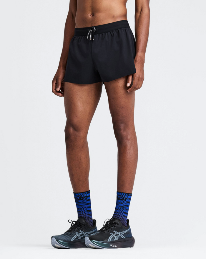 MEN RIPSPEED 3" SPLIT SHORTS - BLACK