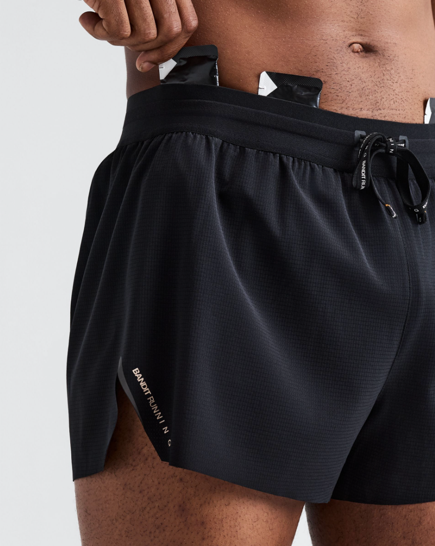 MEN RIPSPEED 3" SPLIT SHORTS - BLACK