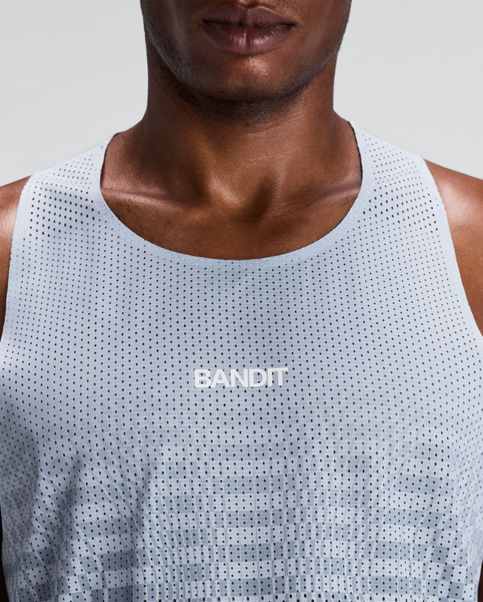 MEN SHREDDER SHORTY RACE SINGLET - PAVILION BLUE