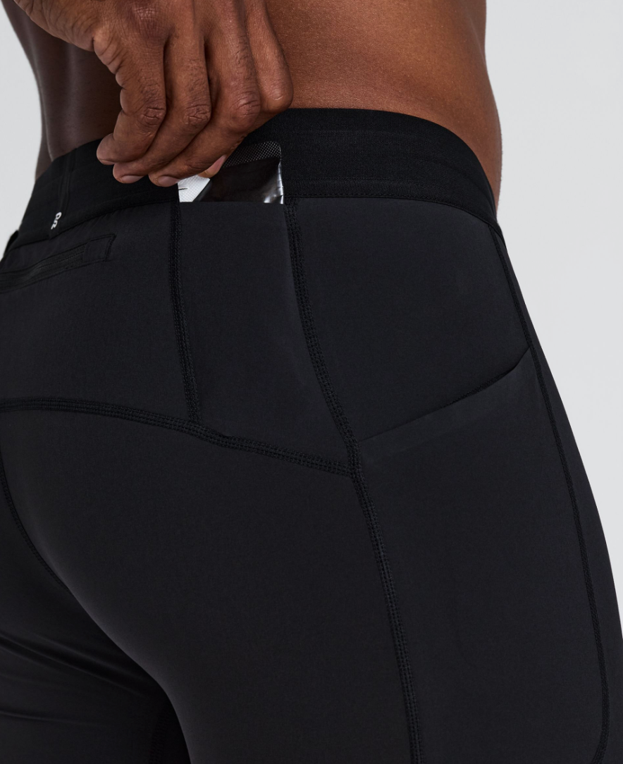 MEN SOLITE QUARTER TIGHTS - BLACK
