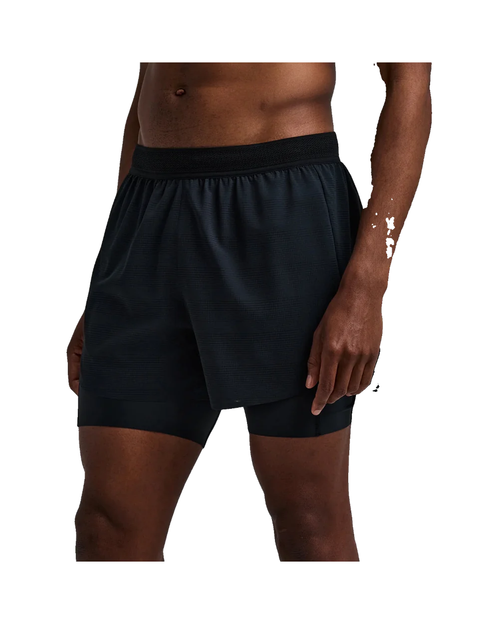 Men's CoolGrid™ 2-in-1 Run Short - Black