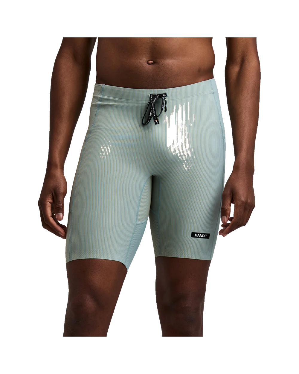 Men's Striped Cadence™ Half Tights - Lagoon / Copal