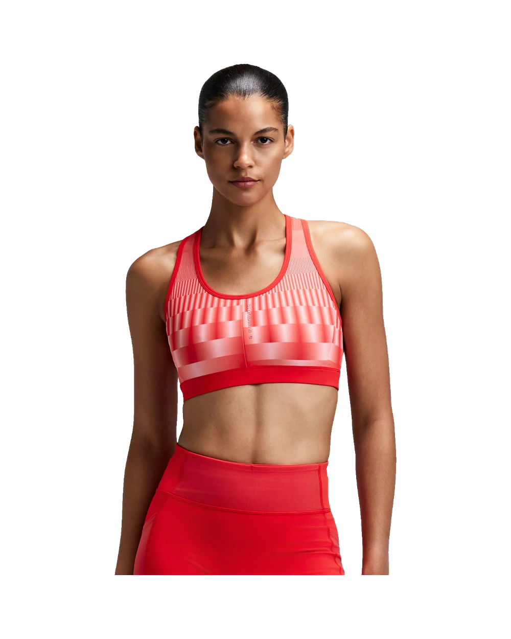 Women's Vanisher™ Reverso™ Scoop Neck Run Bra - Growing Grid - Poppy
