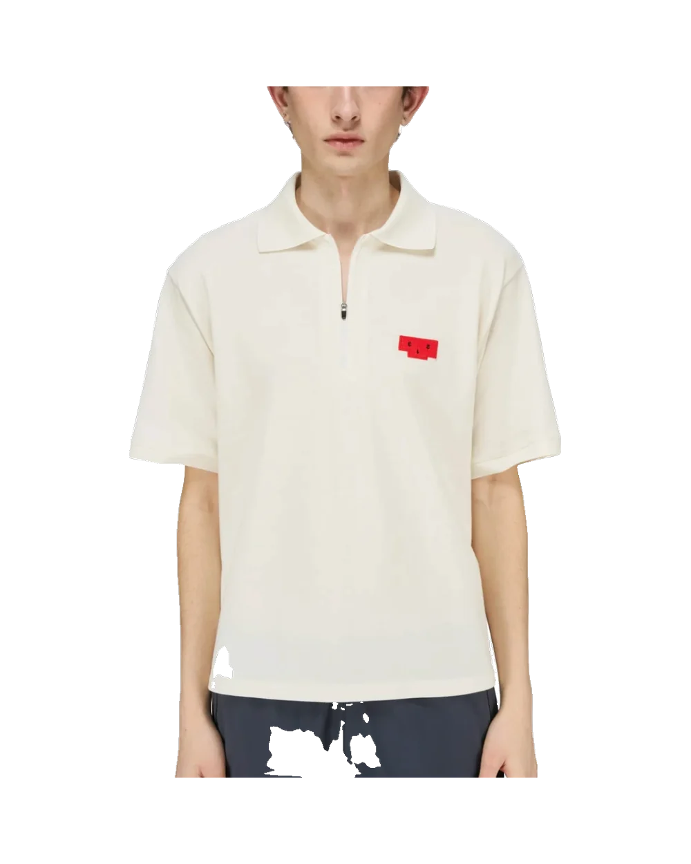 Polo Run Shirt — Hombre — Vanilla White
