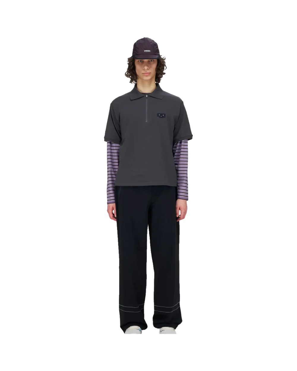 Polo Run Shirt — Hombre — Off Black