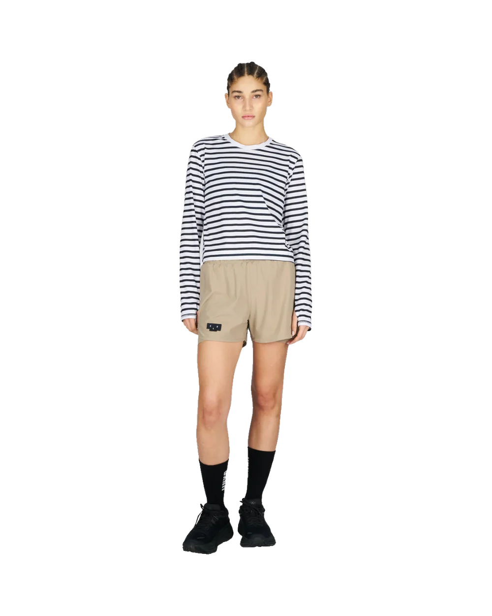 Striped LS — Mujer — White and Navy