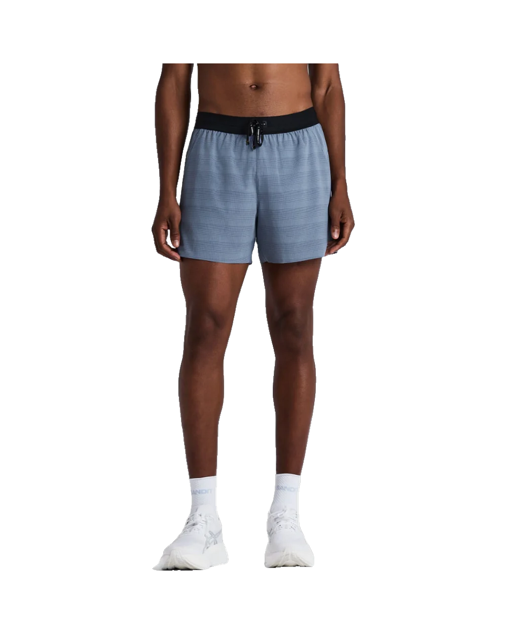 MEN COOLGRID 5" RUN SHORTS - STEEL HORIZON