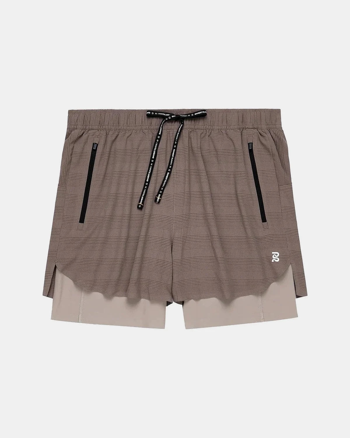 MEN COOLGRID 2-IN-1 RUN SHORTS - COCOA
