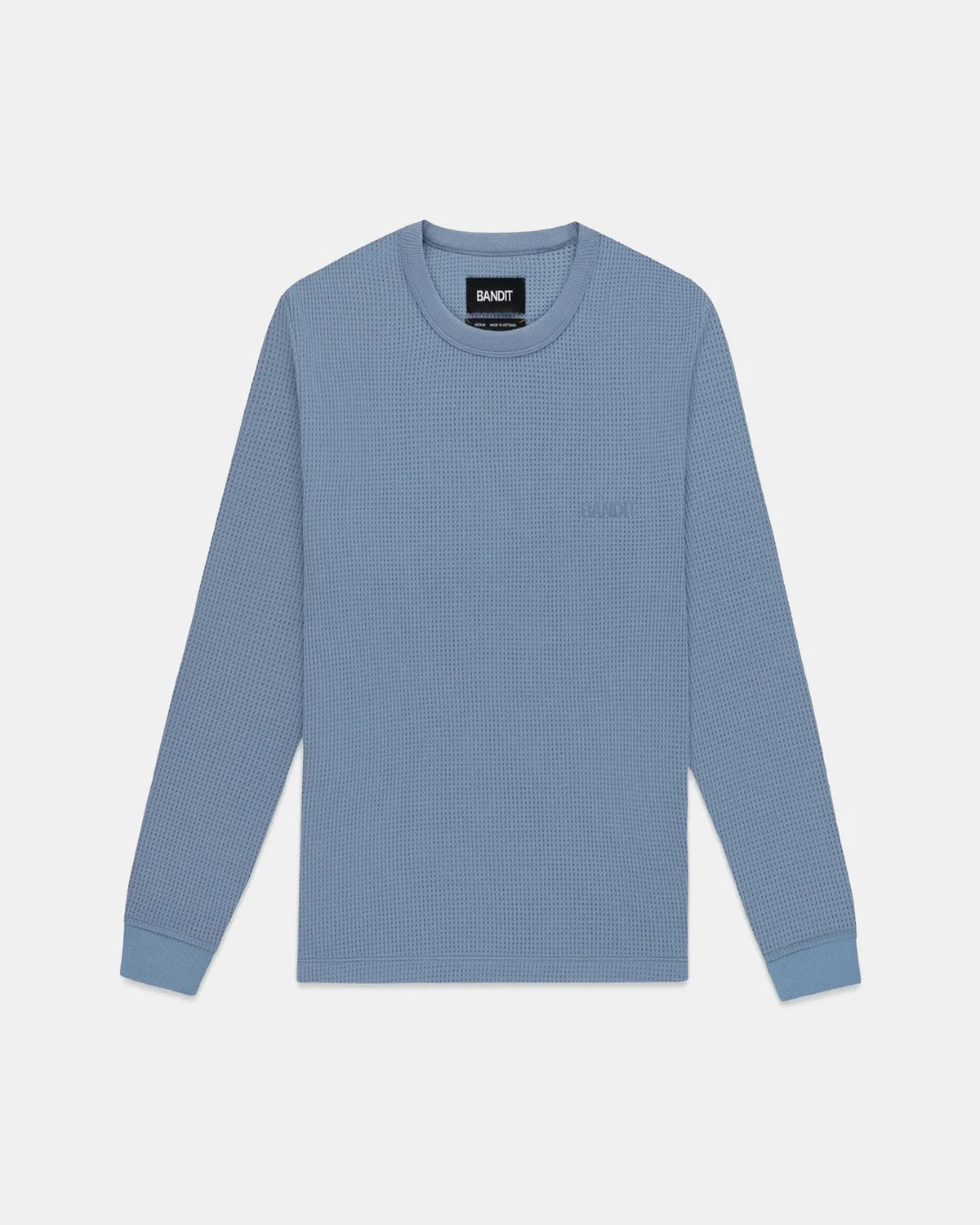 MEN POLARTEC WAFFLE LONG SLEEVE - STEEL HORIZON