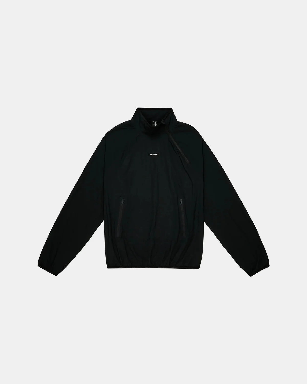 MEN HITAISHO ASYMMETRIC ZIP PULLOVER - BLACK